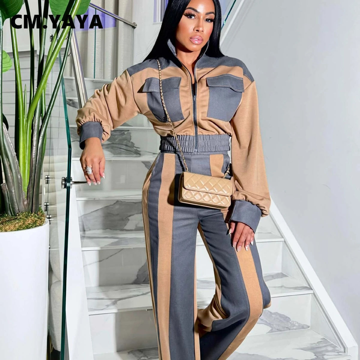 Women's Relaxed Jacket & Cargo Pants Set