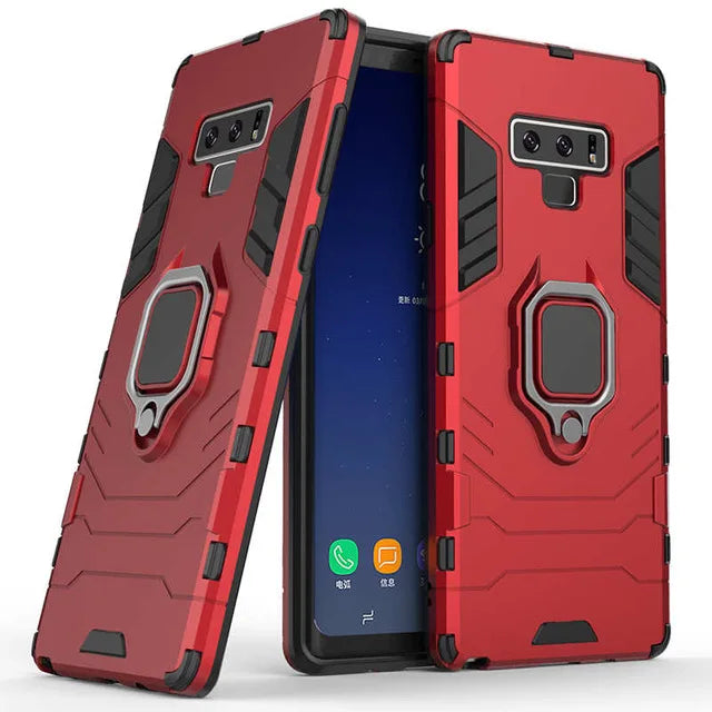 Ring Stand Phone Case for Samsung Galaxy A7 2018 A750, A9 2018, J4 Plus J4 Prime, J4 2018, S10E, A8 2018, S9 Plus, A8 Plus 2018, S10 Plus, J6 2018, S10, S8 Plus, S9, Note 9, S8, J6 Plus J6 Prime