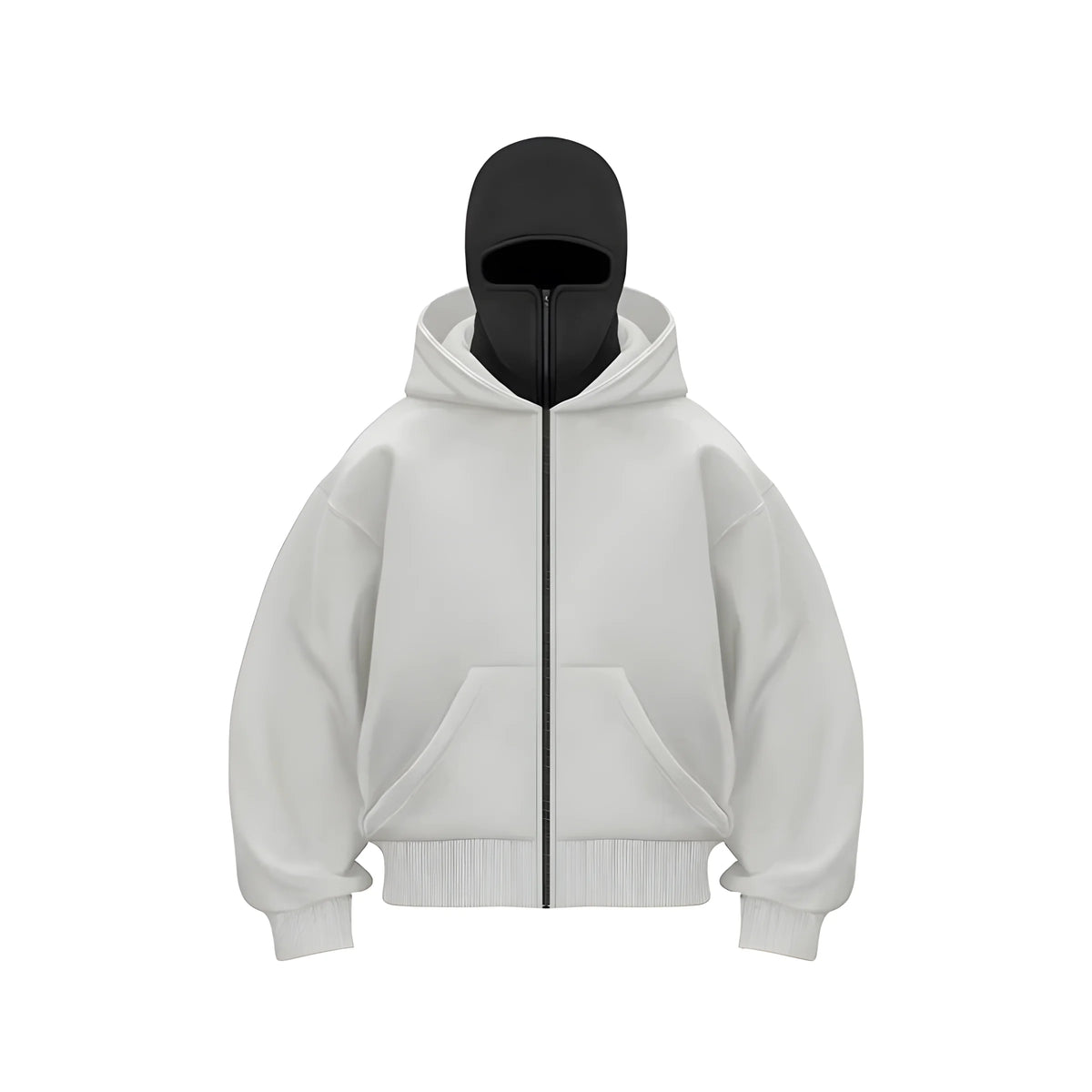 Men's Graphic Print Zip-Up Casual Hoodie