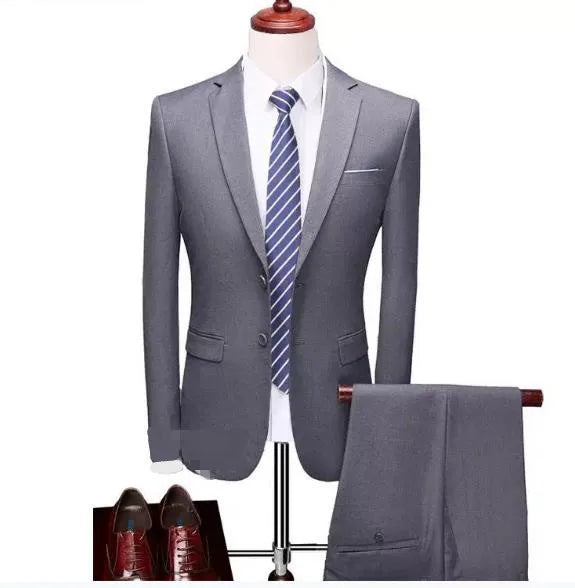 Men's Business Casual Two-Piece Suit