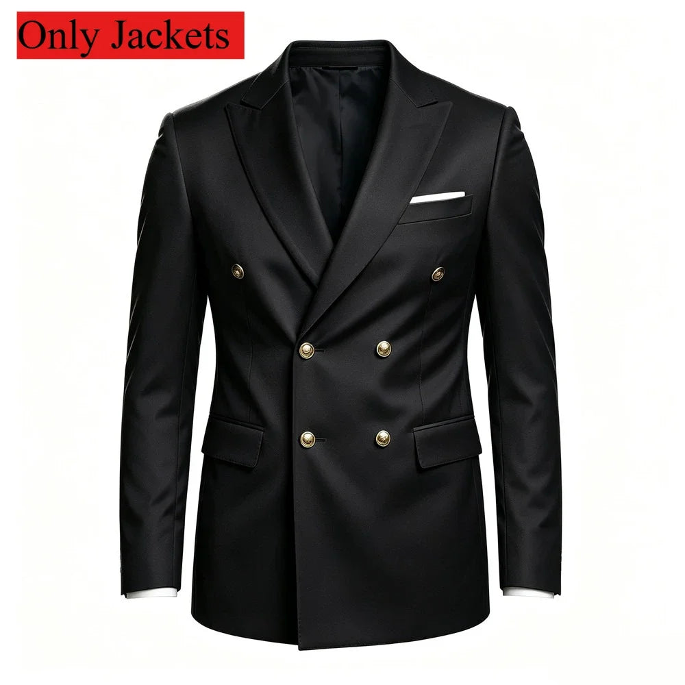 Men's Peak-Lapel Suit with Gold-Tone Buttons
