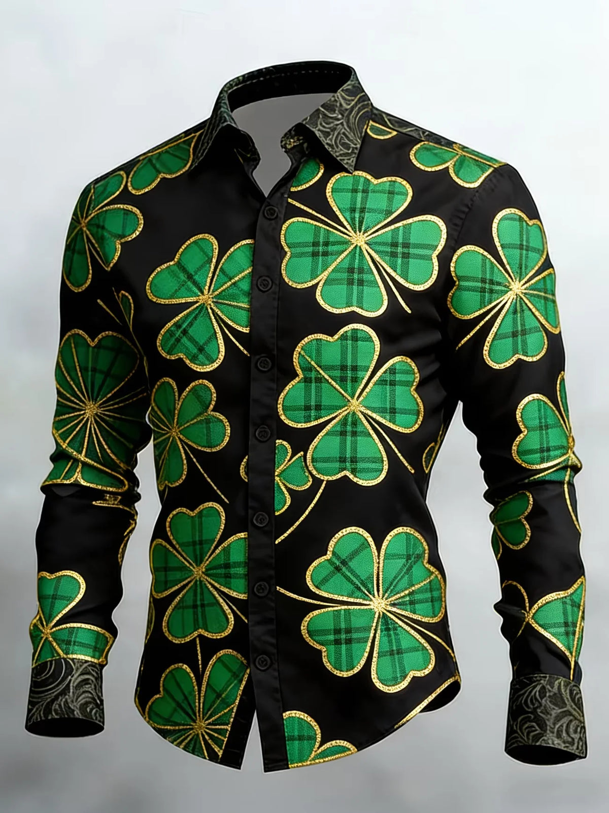 Men's Striped Long-Sleeve Casual Shirt