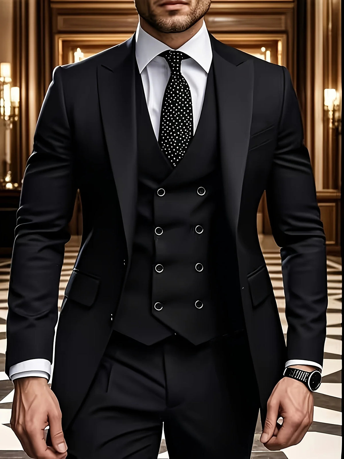 Men's Three-Piece Business Suit