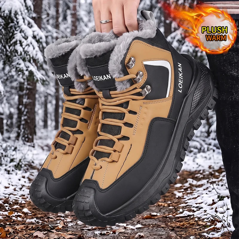 Bottines à lacets pour homme avec empiècements latéraux contrastants