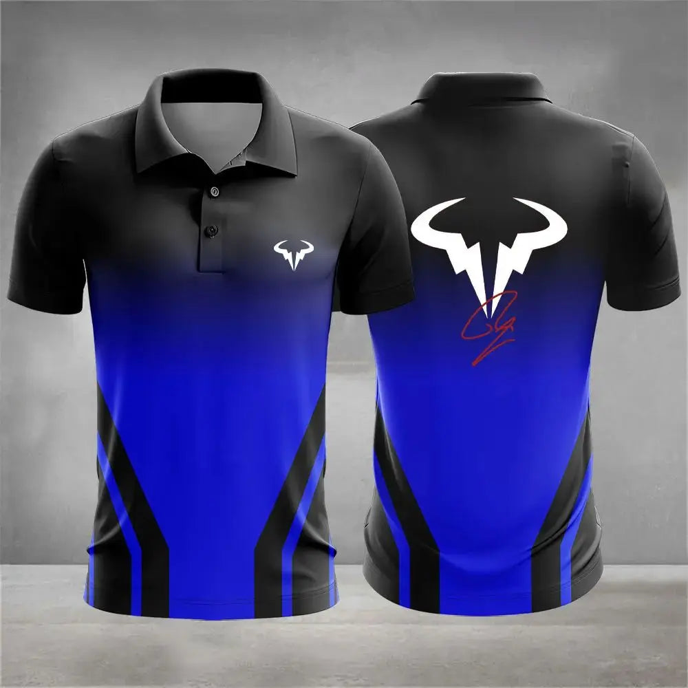 Men's Graphic Print Polo Shirt