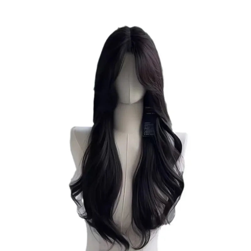 Women's Black Synthetic Wig — product view