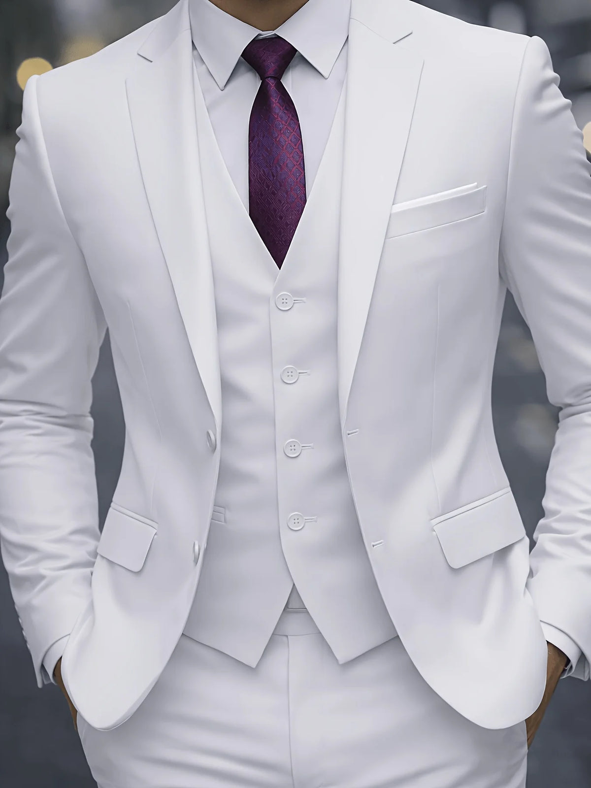 Men's Single-Breasted Three-Piece Suit