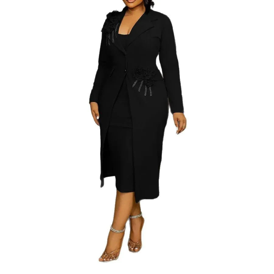 Women's Long Blazer & Dress Set