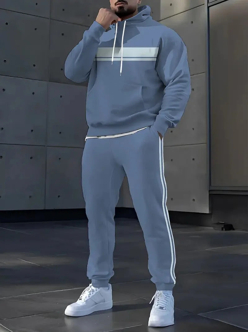 Men's Graphic Print Casual Outfit Set