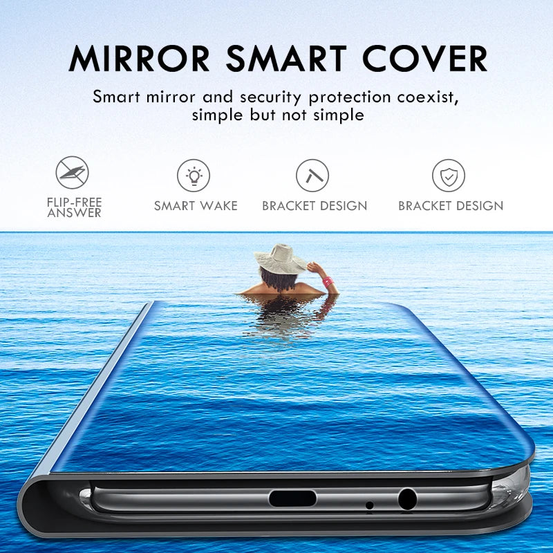 Mirror Flip Phone Case for Samsung Galaxy a51, a71, m40s