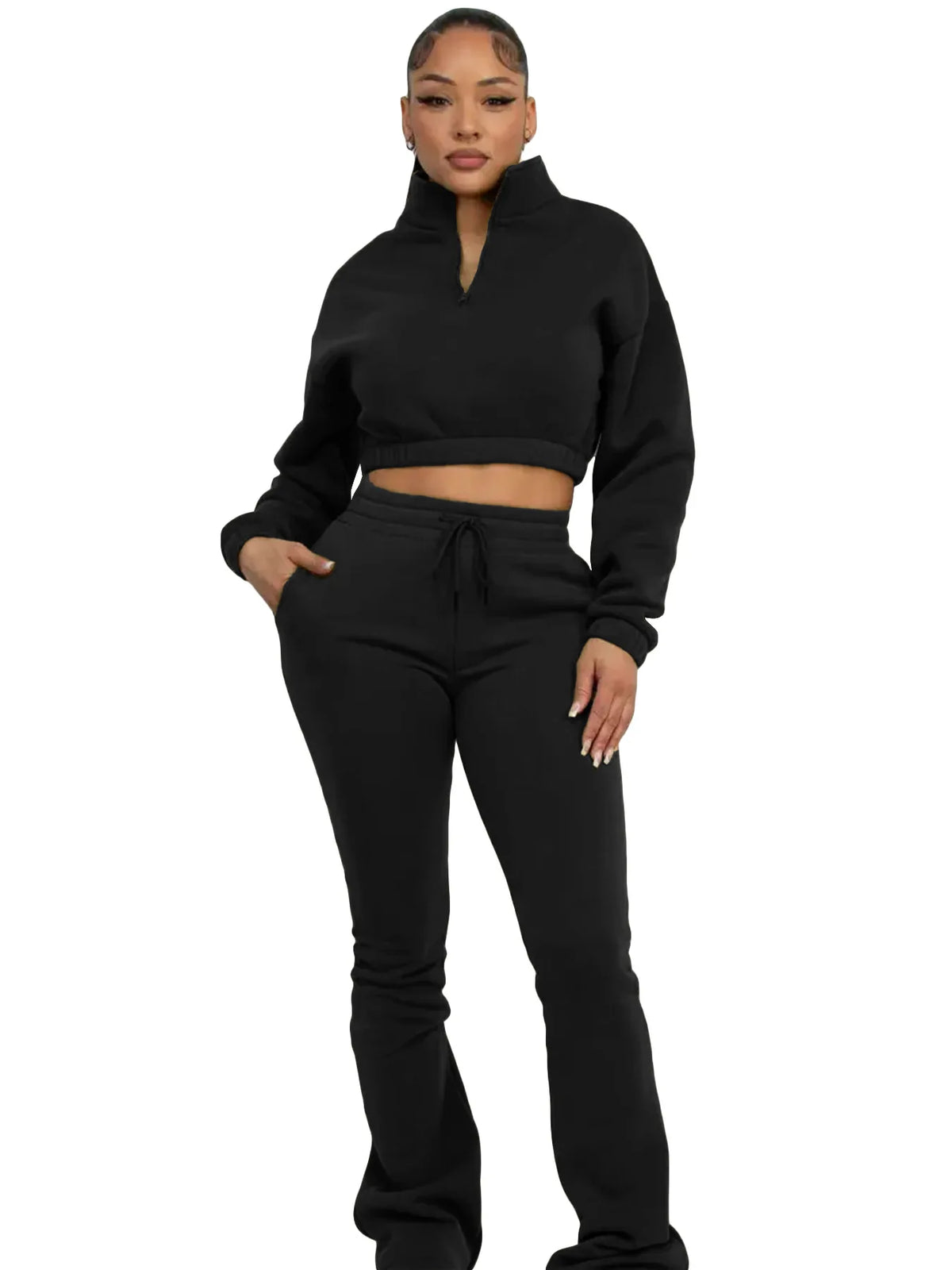 Women's Long-Sleeve Sweatshirt & Pants Set