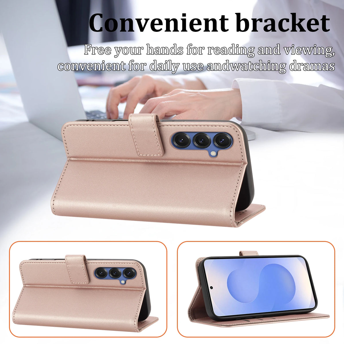 Classic Flip Wallet Phone Case for Samsung Galaxy A13 5G, A14 4G, A12, A13 4G, A15 5G, A16, A14 5G, A15 4G, A05s, A07, A10, A05, A06, A37, A57, A55, A56, A50, A51 4G, A41, A42 5G, A53 5G, A54, A52s 5G, A52 5G, A32 4G, A32 5G, A30, A31 & More Models