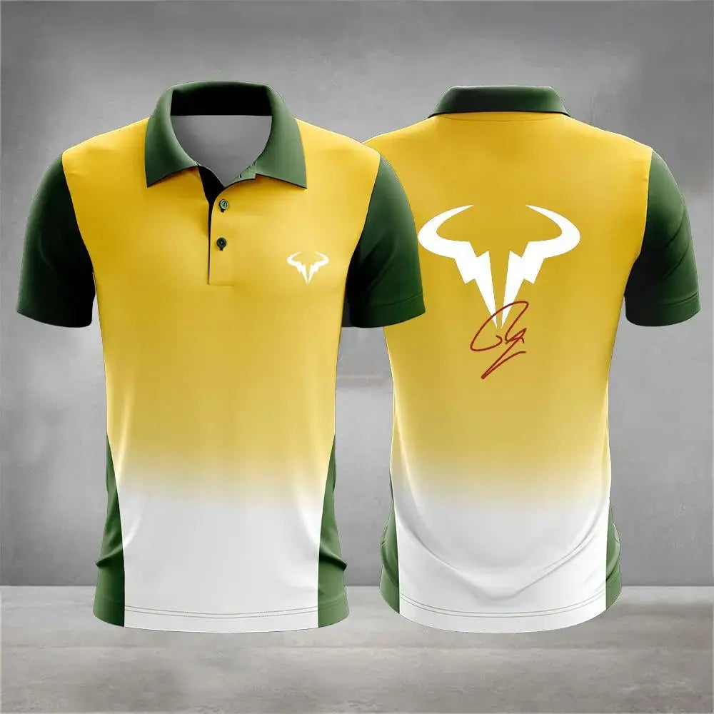 Men's Graphic Print Polo Shirt
