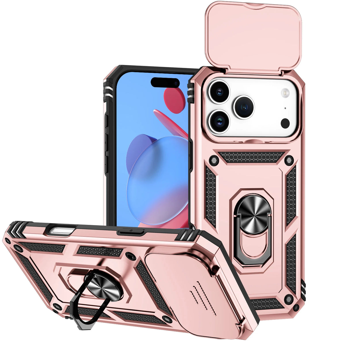 Ring Stand Phone Case for iPhone 18 Pro Max, iPhone Air, iPhone 17 Pro Max, iPhone 18 Pro, iPhone 17 Pro