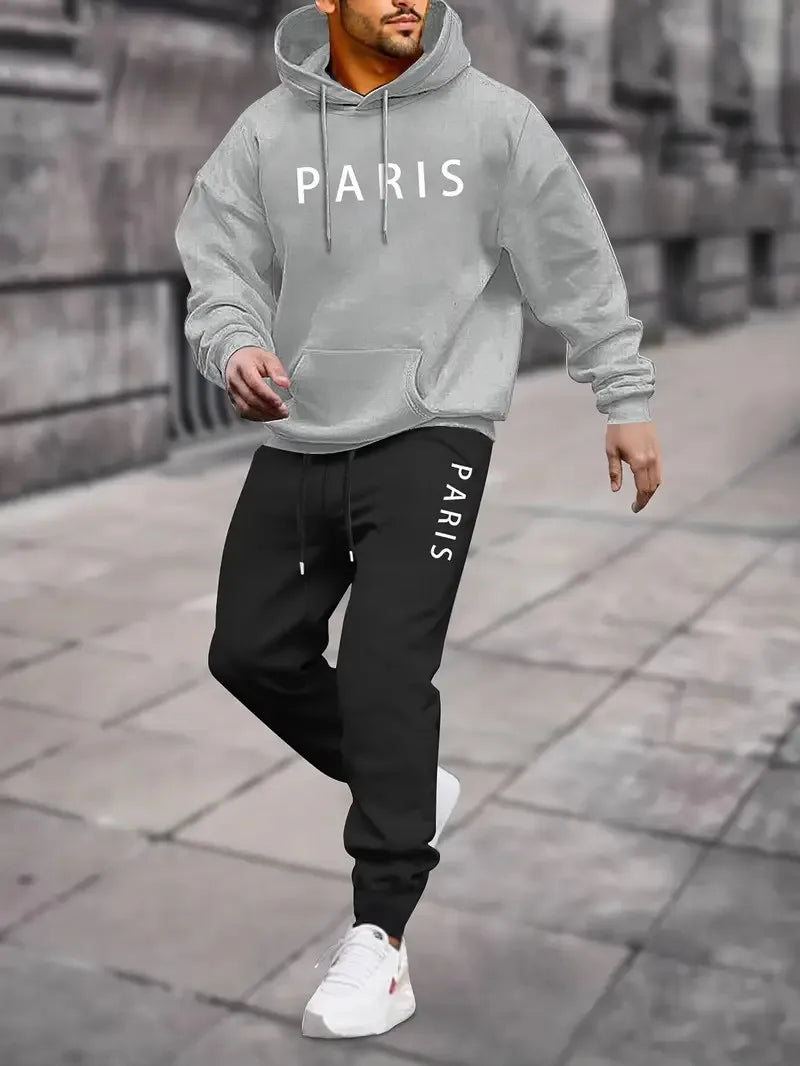 Men's Graphic Print Casual Outfit Set