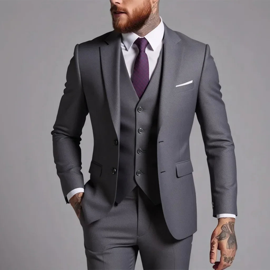 Men's Single-Breasted Business Suit & Blazer Options