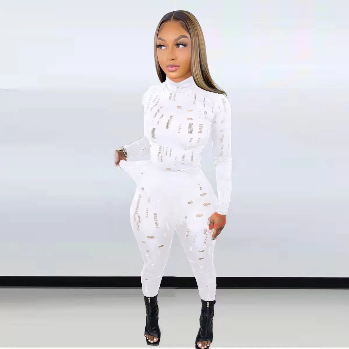 Women's Tunic & Distressed Leggings Set