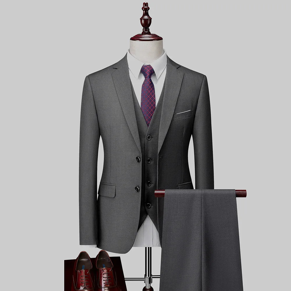 Men's Double-Breasted Three-Piece Suit