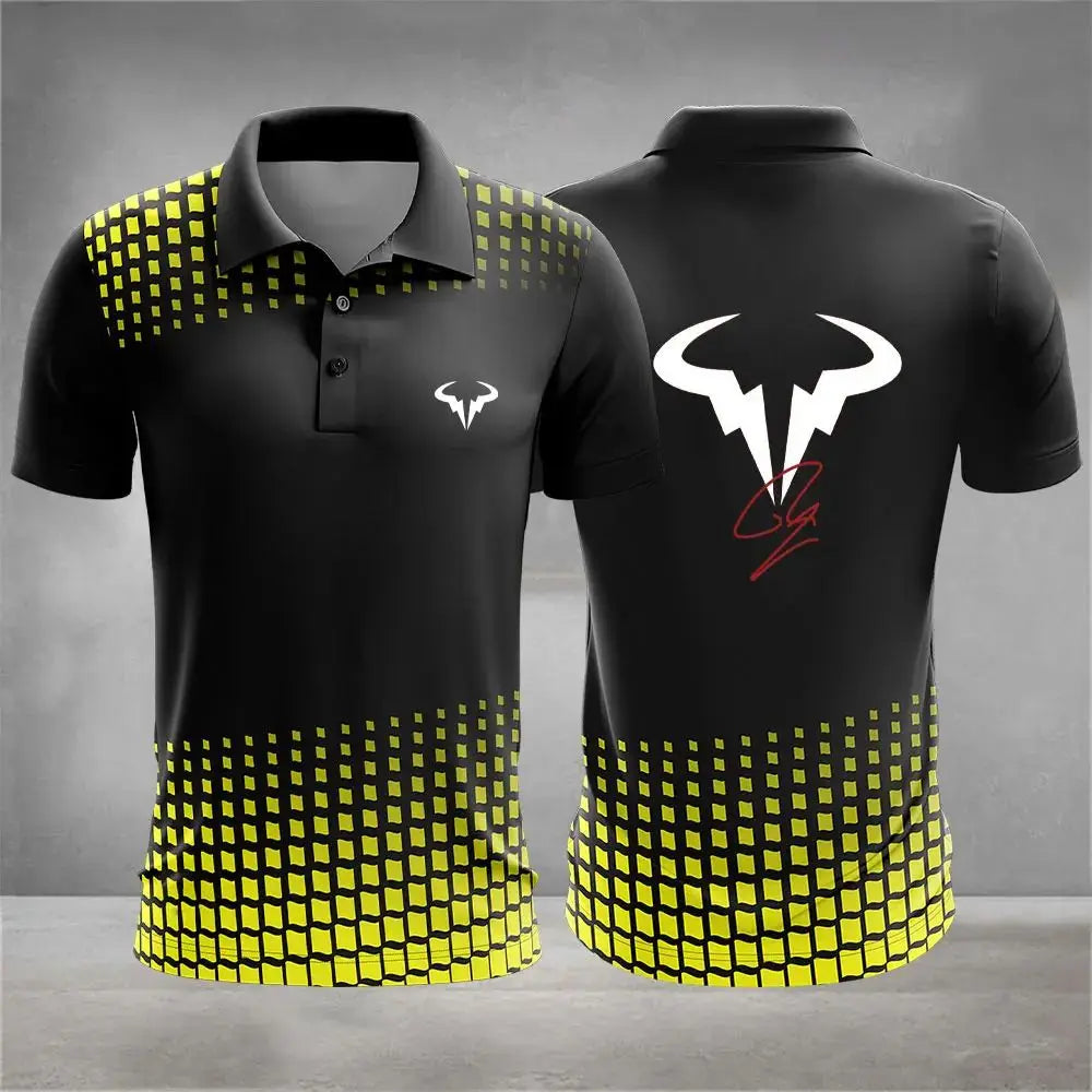 Men's Graphic Print Polo Shirt