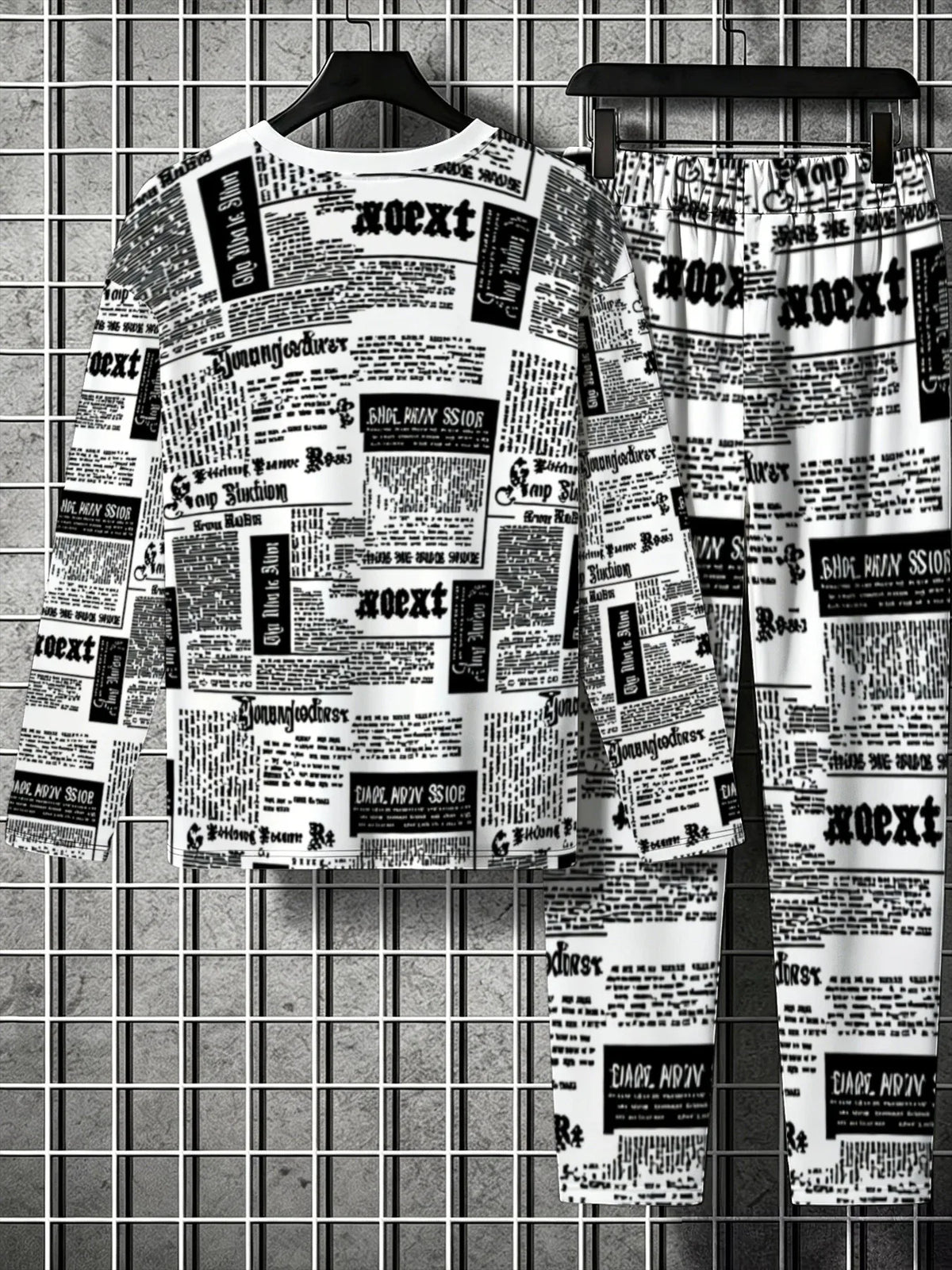 Men's Letter Print Sweatshirt & Pants Set