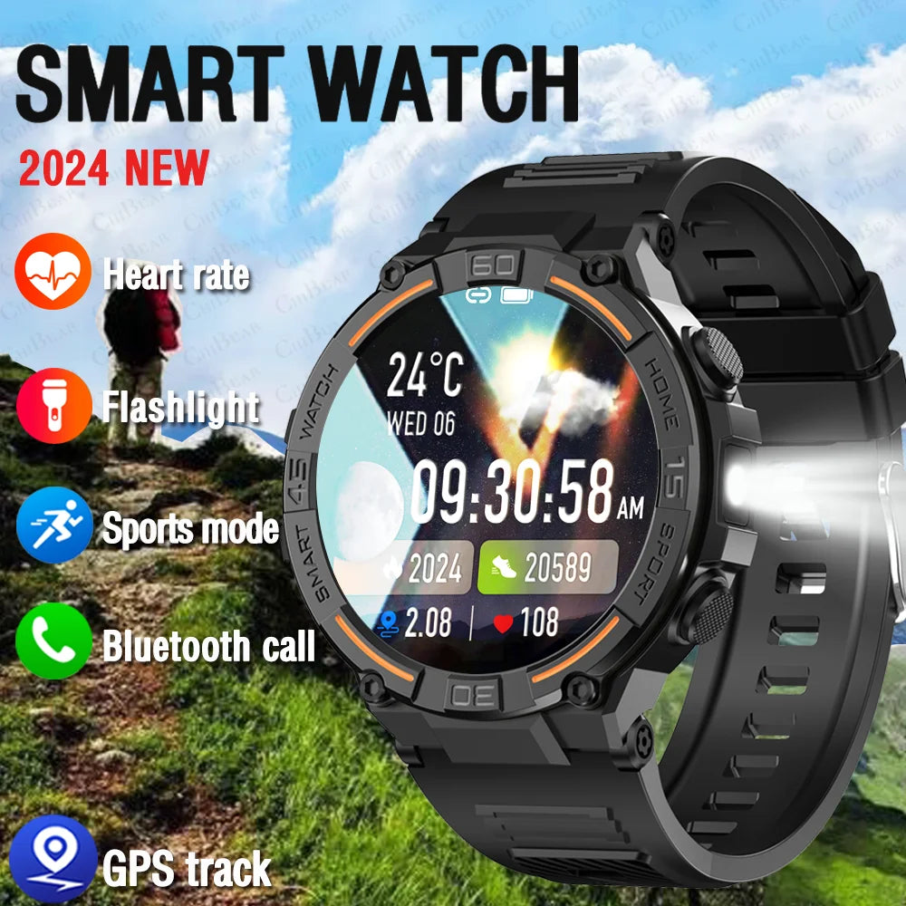 1.52-Inch Calling Smartwatch with Flashlight