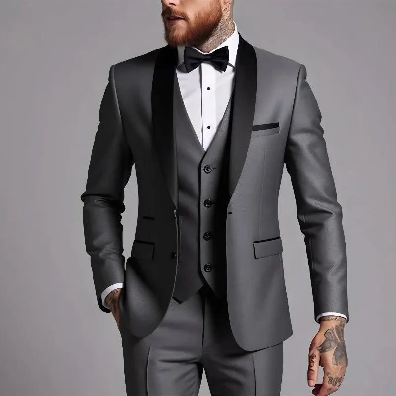 Men's One-Button Slim Fit Suit & Blazer Options