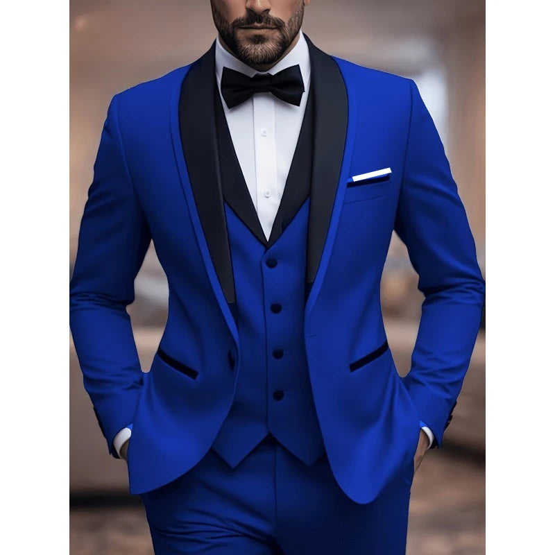 Men's British-Inspired Three-Piece Suit