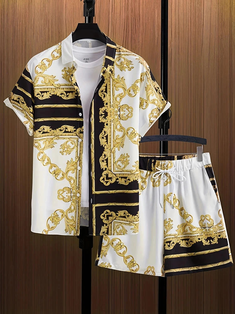 Unisex Animal Print Top & Shorts Set