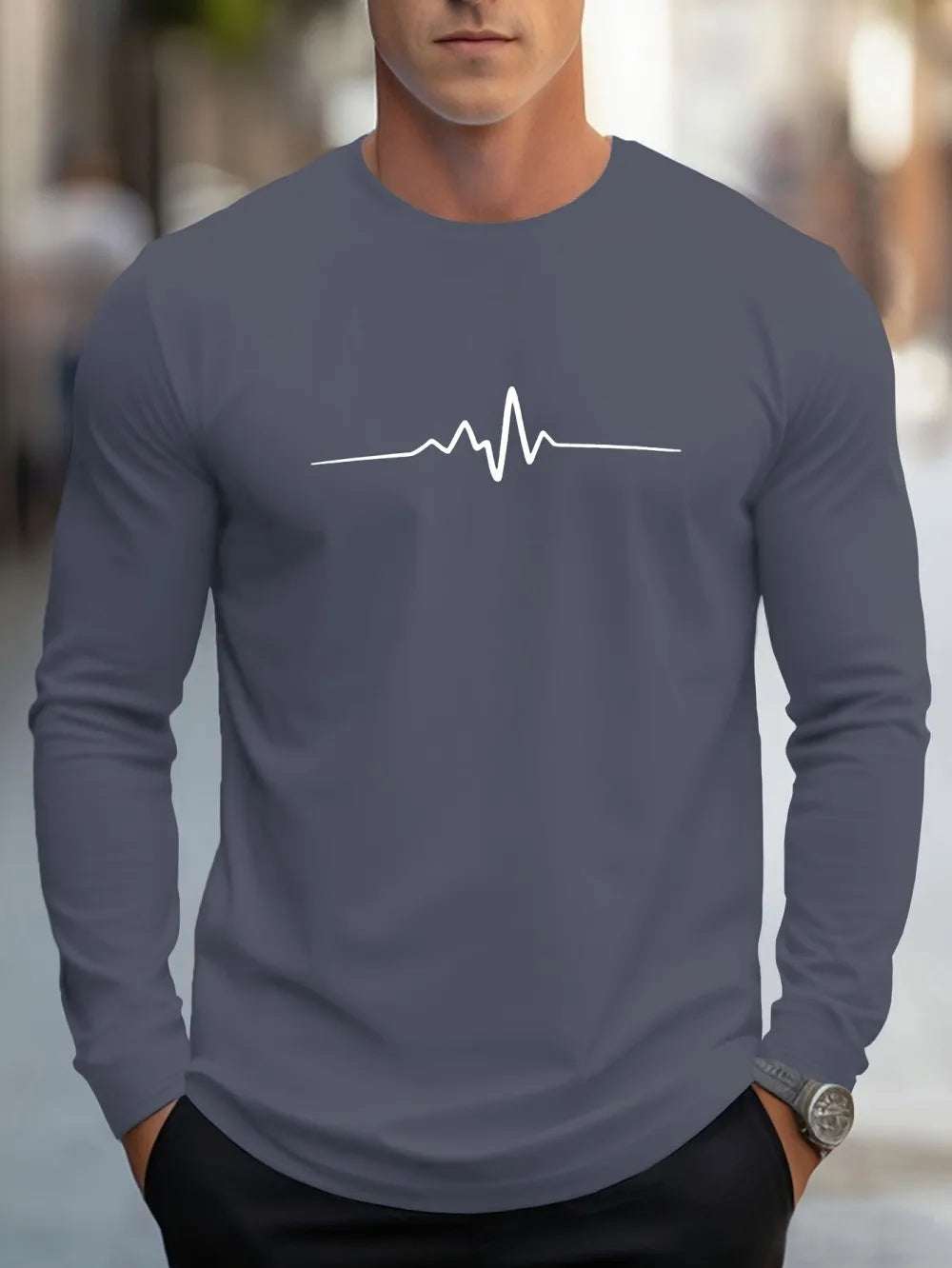 Men's Long-Sleeve Casual T-Shirt