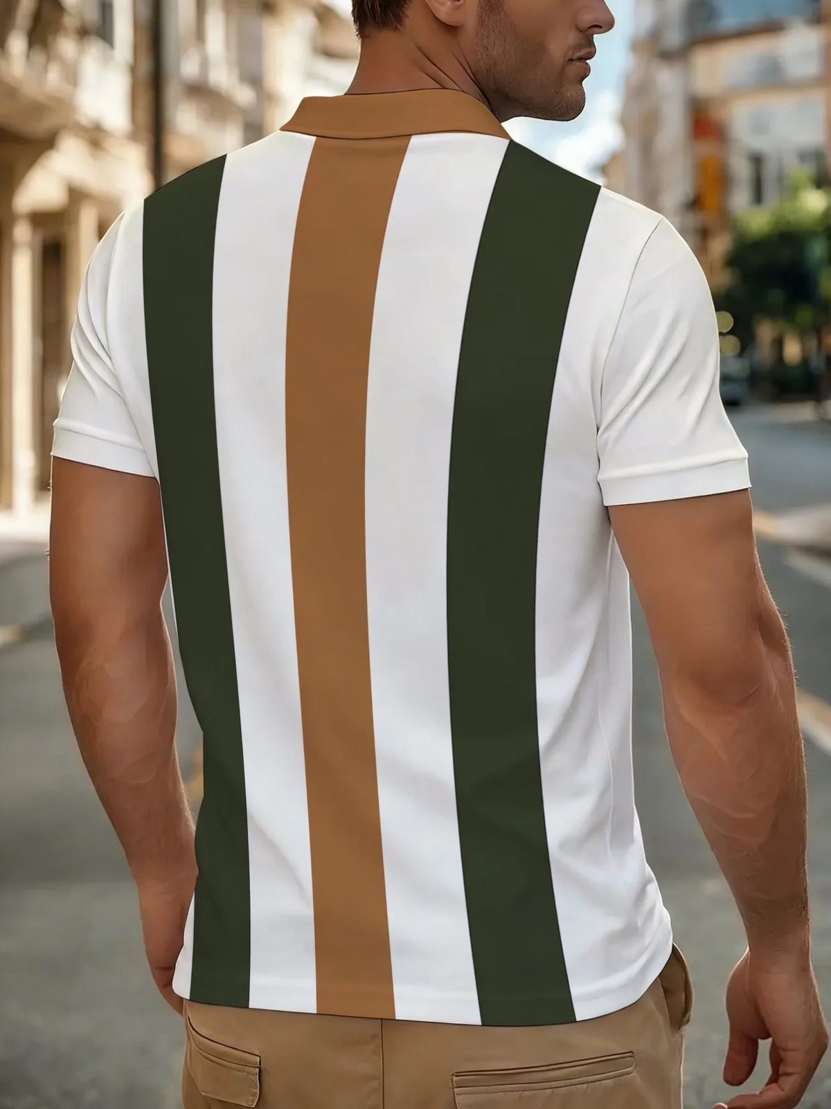 Men's Graphic Print Short-Sleeve Polo Shirt