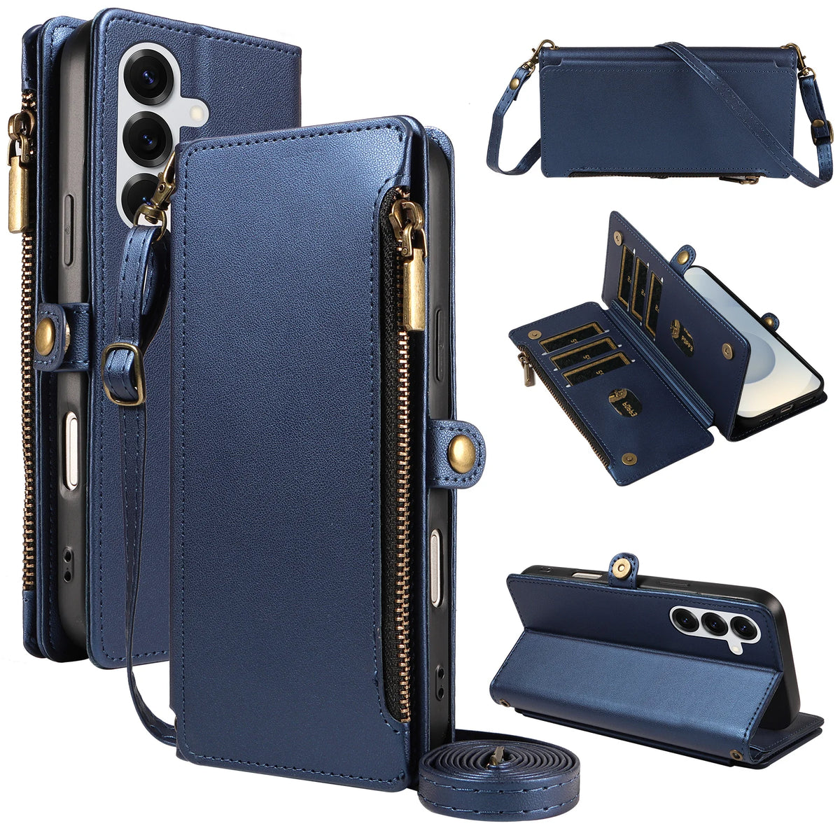 Crossbody Wallet Phone Case with Coin Pocket for Samsung Galaxy S9, S10+, S10, S20 FE, S20, S20+, S20 Ultra, S21+ 5G, S25 FE, S25+, S25 Edge, S26+, S26, S26 Ultra, S26 FE, S9+, S23 FE, S23+, S24 Ultra, S24, S24+, S24 FE, S25, S25 Ultra & More Models