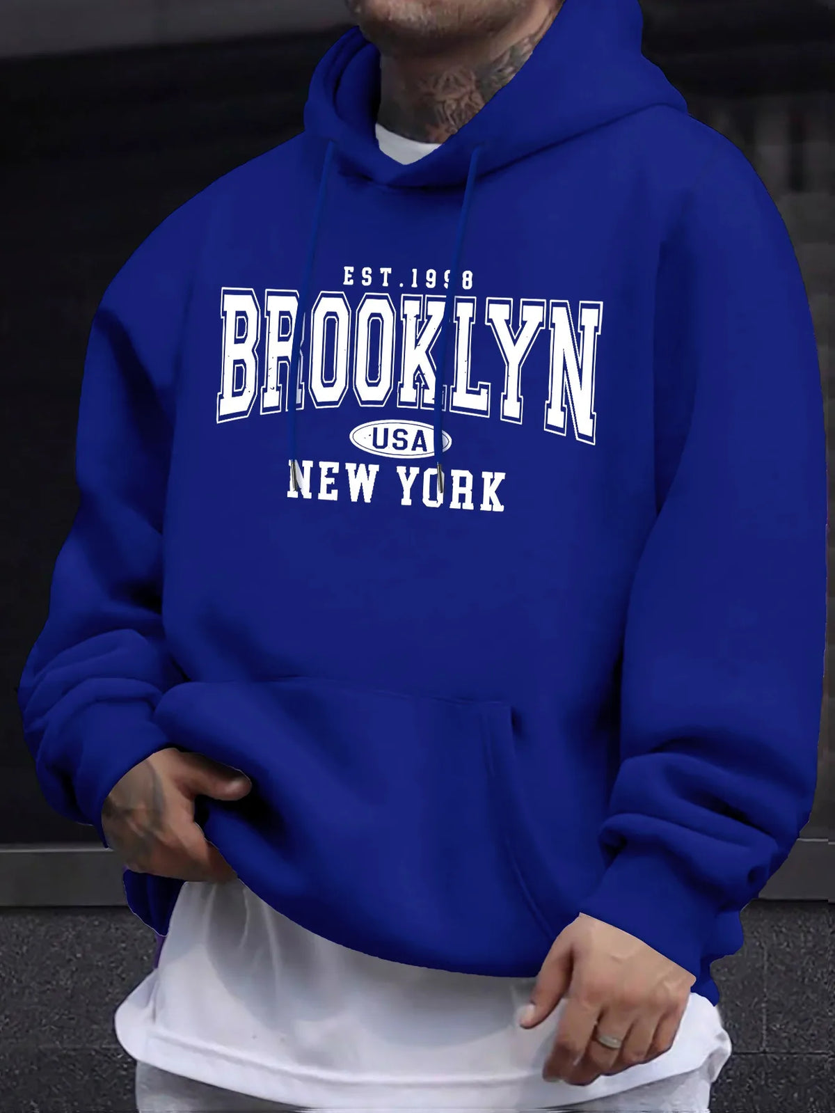 Men's Letter Print Casual Hoodie