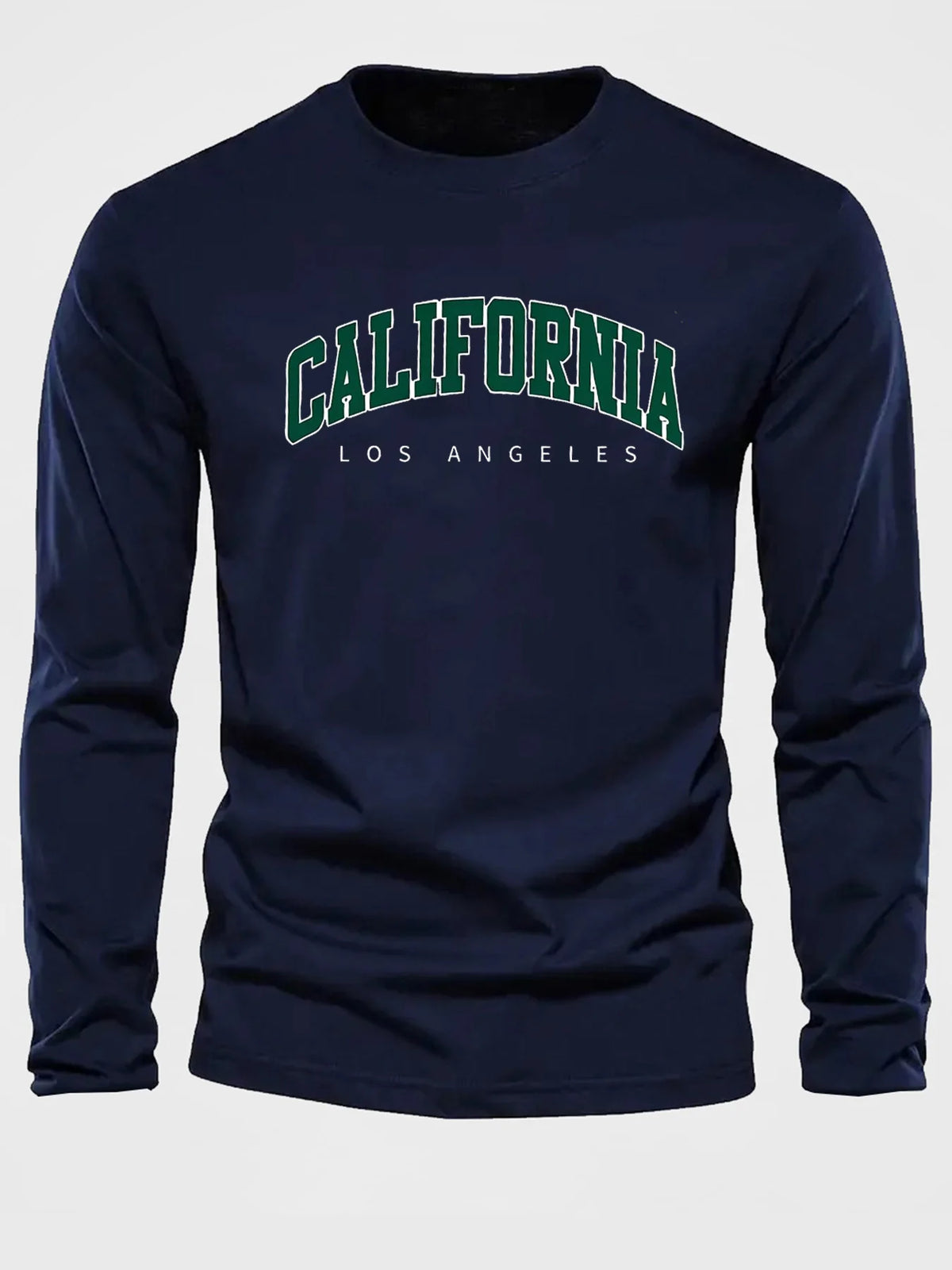 Men's Letter Print Long-Sleeve Casual T-Shirt