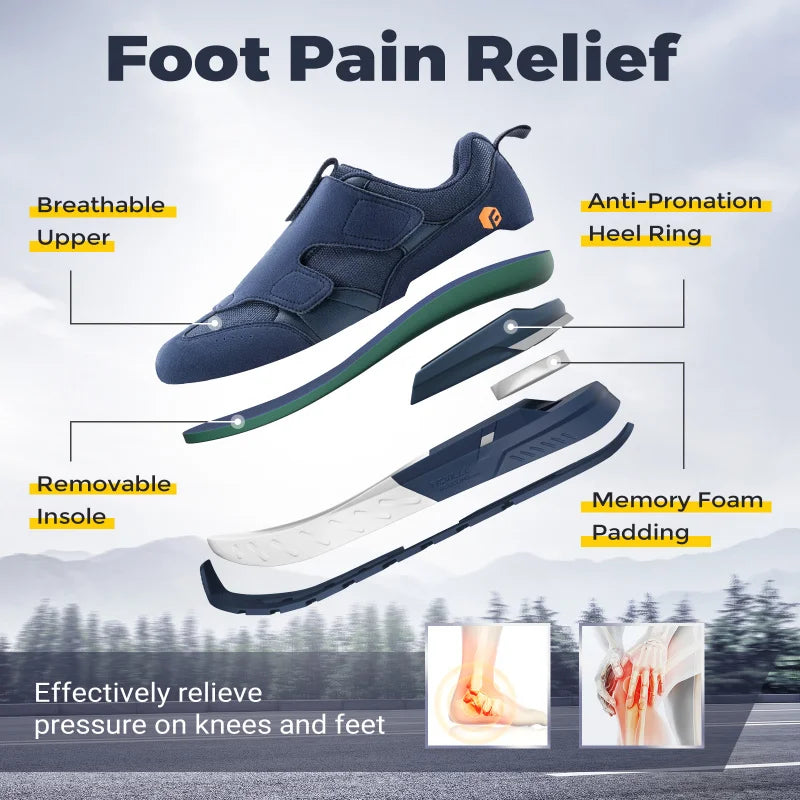 Men's Wide-Fit Slip-On Walking Shoes