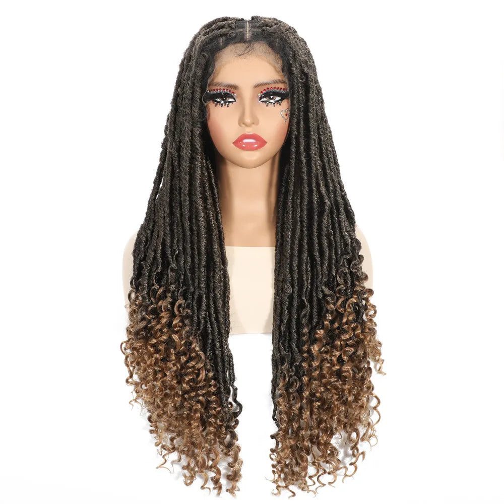 Women's Black Synthetic Glueless Wig — product view
