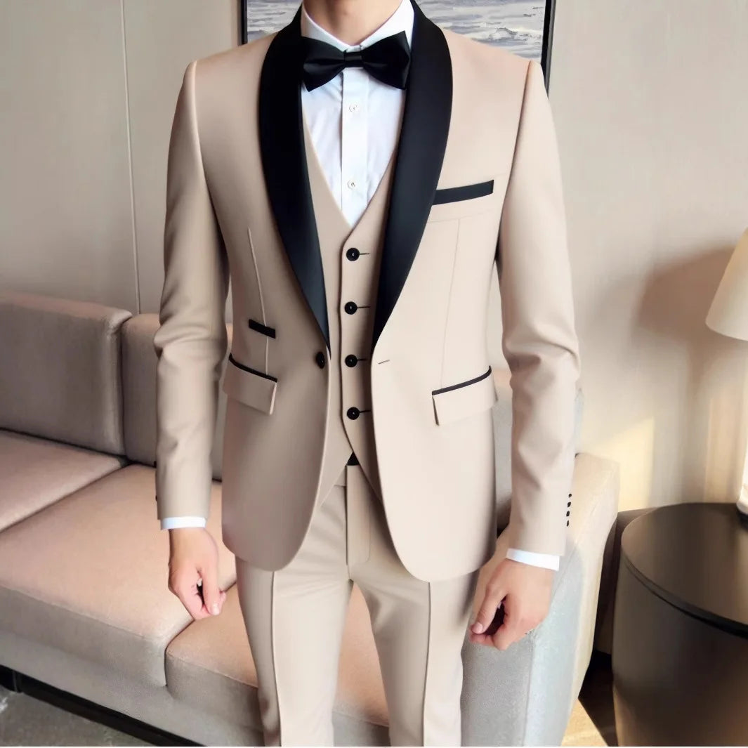 Men's Three-Piece Wedding Suit