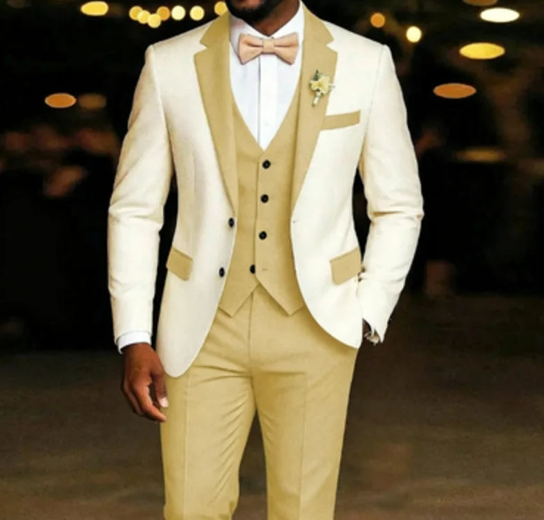 Men's Light Green 3-Piece Suit Set — product view