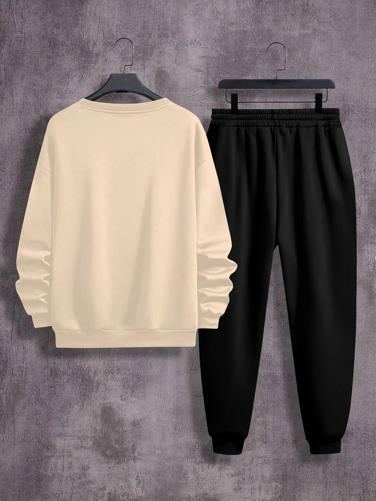 Men's Graphic Print Sweatshirt & Pants Set