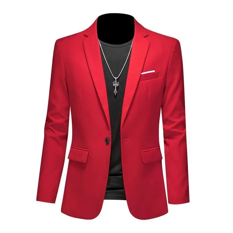 Men's Solid-Colour Business Blazer