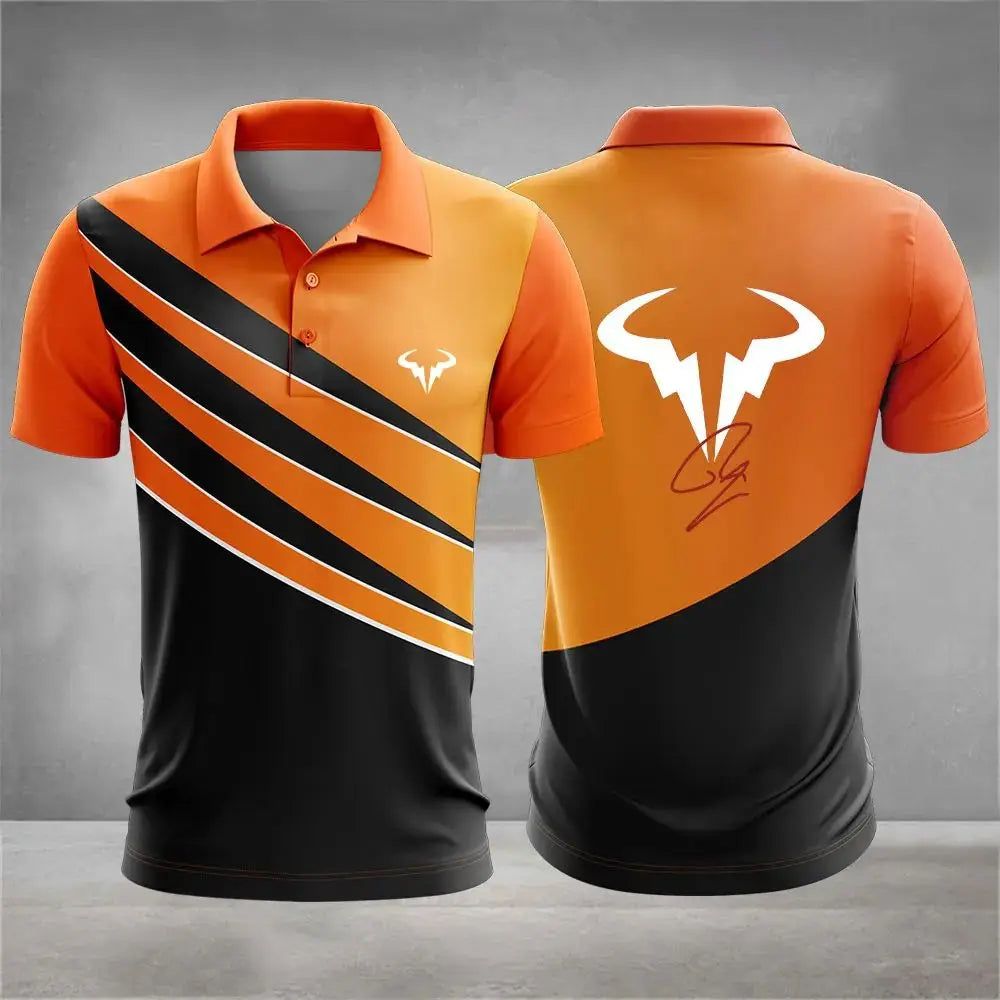 Men's Graphic Print Polo Shirt
