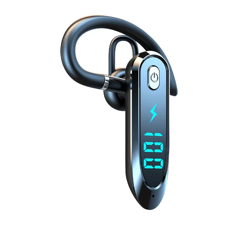 Bluetooth 6.0 Rotating Ear-Hook Headset with LED Display