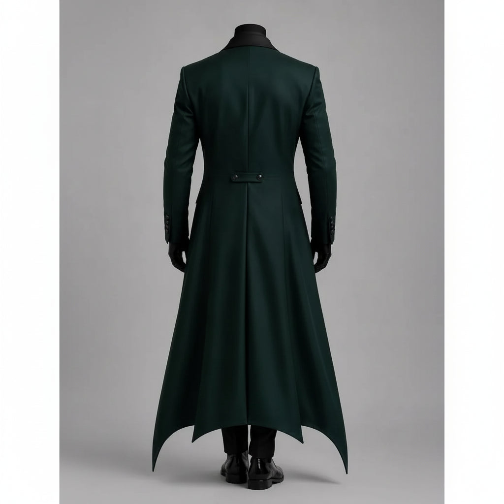 Men's Emerald Green Three-Piece Tailcoat Suit — product view
