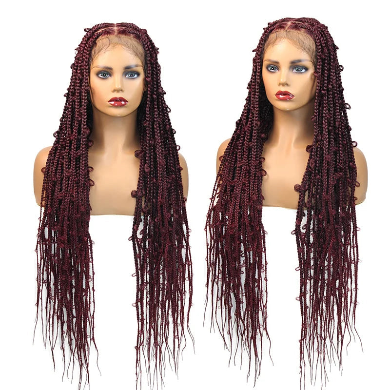 36" Butterfly Synthetic Wig #27 Honey Blonde Braided Full Lace Wig - OSASCO
