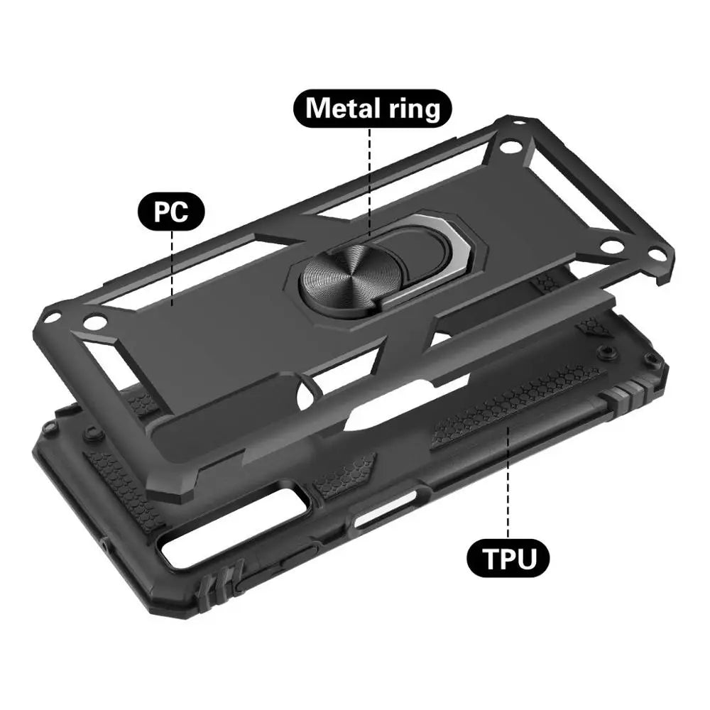 Ring Stand Phone Case for Samsung Galaxy M30, A40, A9 2018, A50, A8 Plus 2018, A40S, A7 2018 A750, A20, A20E, A70, A30, A9S, A6 Plus 2018, A6 2018, M20, A10, A8 2018, A9 Star Pro, A10E, A80, A90 4G, A2 Core A260
