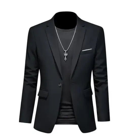 Men's Solid-Colour Business Blazer