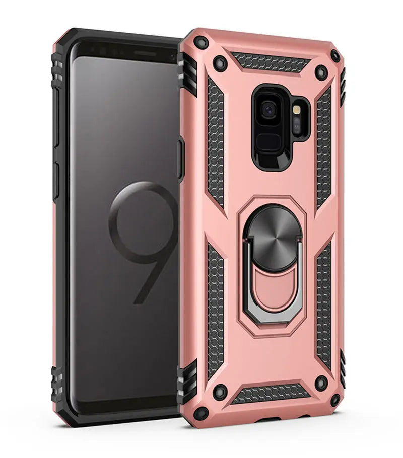 Ring Stand Phone Case for Samsung Galaxy A6 2018, S10, S10E, A6 Plus 2018, A9 2018, A70, S20, Note 9, Note 8, S10 Plus, S20 Plus, S20 Ultra, A8 2018, A8 Plus 2018, A51, A50, A71, A40, S8 Plus, S8, S9, S9 Plus