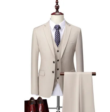 Men's Double-Breasted Three-Piece Suit