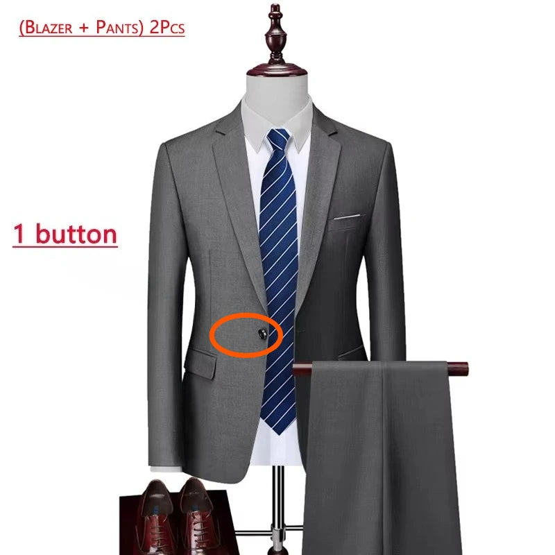 Men's Slim Fit Suit — Two- and Three-Piece Options