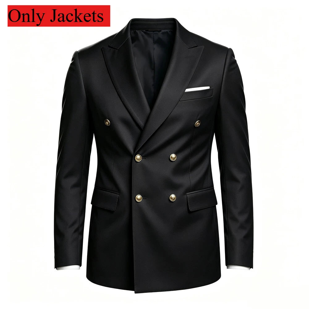 Men's Peak-Lapel Suit with Gold-Tone Buttons