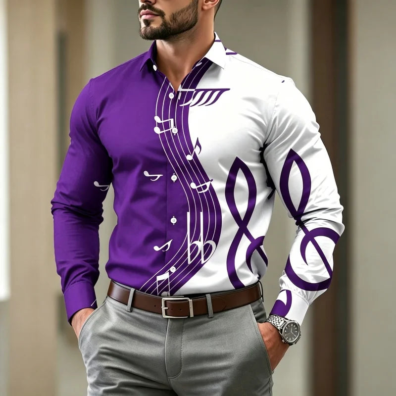 Men's Graphic Print Casual Shirt